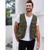imageGihuo Mens Utility Fishing Vest Lightweight Outdoor Work Safari Travel Cargo Vest with MultiPocketsArmygreen