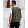 imageGihuo Mens Utility Fishing Vest Lightweight Outdoor Work Safari Travel Cargo Vest with MultiPocketsArmygreen