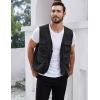 imageGihuo Mens Utility Fishing Vest Lightweight Outdoor Work Safari Travel Cargo Vest with MultiPocketsBlack
