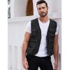 imageGihuo Mens Utility Fishing Vest Lightweight Outdoor Work Safari Travel Cargo Vest with MultiPocketsBlack