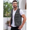 imageGihuo Mens Utility Fishing Vest Lightweight Outdoor Work Safari Travel Cargo Vest with MultiPocketsGrey