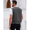 imageGihuo Mens Utility Fishing Vest Lightweight Outdoor Work Safari Travel Cargo Vest with MultiPocketsGrey