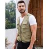 imageGihuo Mens Utility Fishing Vest Lightweight Outdoor Work Safari Travel Cargo Vest with MultiPocketsKhaki