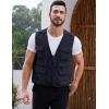 imageGihuo Mens Utility Fishing Vest Lightweight Outdoor Work Safari Travel Cargo Vest with MultiPocketsNavy