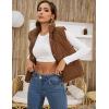imageGihuo Womens Corduroy Puffer Vest Stand Collar Zip Up Padded Vests Sleeveless Quilted Jackets Snap Gilet with PocketsBrown