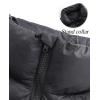 imageGihuo Womens Cropped Puffer Vest Sleeveless Puffer Jacket Padded Gilet Outerwear Winter Full Zip Lightweight CoatBlack