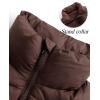 imageGihuo Womens Cropped Puffer Vest Sleeveless Puffer Jacket Padded Gilet Outerwear Winter Full Zip Lightweight CoatCoffee