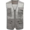 imageGihuo Mens Fishing Safari Vest with Pockets for Summer TravelBeige