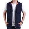 imageGihuo Mens Lightweight Softshell Sleeveless Golf Vest with Zipper Pockets for Travel Hiking Fishing Safari OutwearNavy3