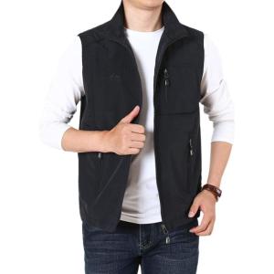 imageGihuo Mens Fishing Vest Utility Vest Casual Outdoor Quick Dry Safari Travel Golf Vest Work VestBlack 02