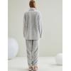imageGihuo Womens Pajamas Set Fluffy 2 Piece Pjs Fuzzy Top Pants Loose Coral Fleece Loungewear Sleepwear Winter Warm PjLightgrey