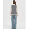 imageGihuo Womens Sweater Vest V Neck Uniform Sleeveless Knitted School JK Pullover Tops ClassicLightgrey