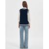 imageGihuo Womens Sweater Vest V Neck Uniform Sleeveless Knitted School JK Pullover Tops ClassicNavy