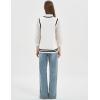 imageGihuo Womens Sweater Vest V Neck Uniform Sleeveless Knitted School JK Pullover Tops ClassicWhite
