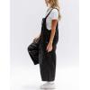 imageGihuo Womens Distressed Denim Overalls Relaxed Fit Washed Wide Leg Adjustable Straps OverallsBlack
