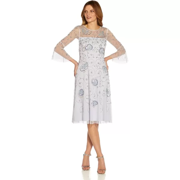 Adrianna Papell Womens Beaded Midi DressSerenity Multi