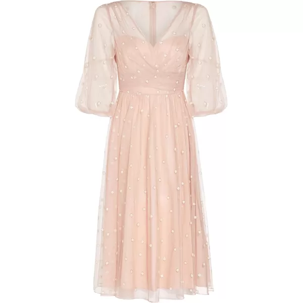 Adrianna Papell Womens Glitter Tulle DressMellow Blush