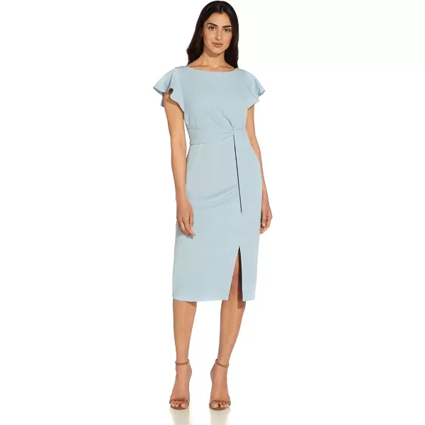 Adrianna Papell Womens Crepe Sheath DressBlue Mist