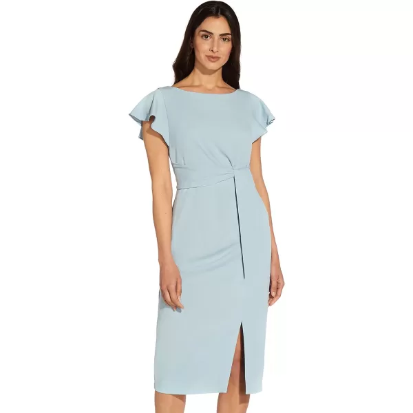 Adrianna Papell Womens Crepe Sheath DressBlue Mist