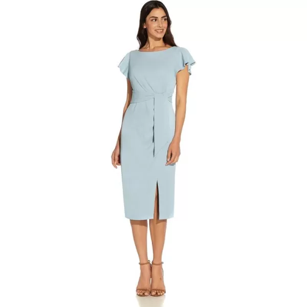 Adrianna Papell Womens Crepe Sheath DressBlue Mist