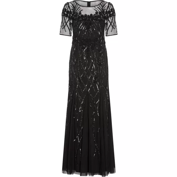 Adrianna Papell Womens Beaded Long GownBlack