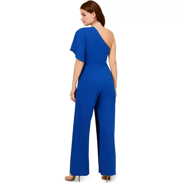 Adrianna Papell womens Flutter One Shoulder JumpsuitRoyal