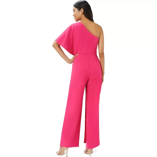 Adrianna Papell womens Flutter One Shoulder JumpsuitWatermelon Bliss