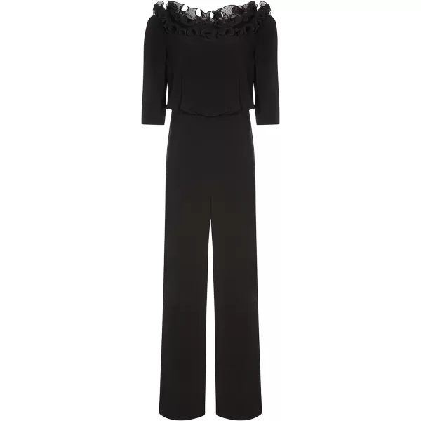 Adrianna Papell womens Ruffled Blouson JumpsuitBlack