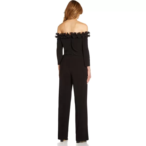 Adrianna Papell womens Ruffled Blouson JumpsuitBlack