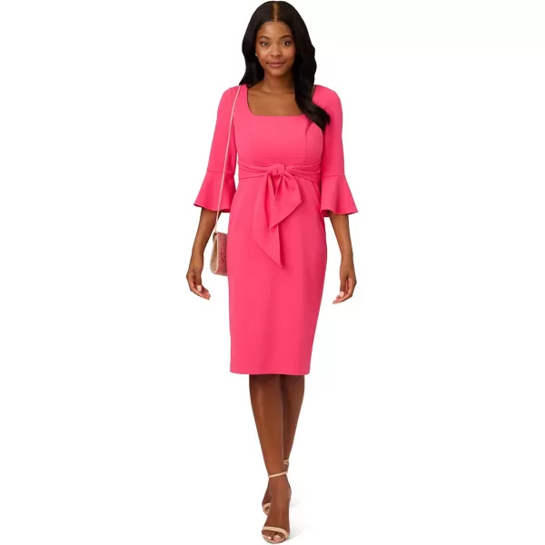 Adrianna Papell Womens Bell Sleeve Tie Front DressCamellia