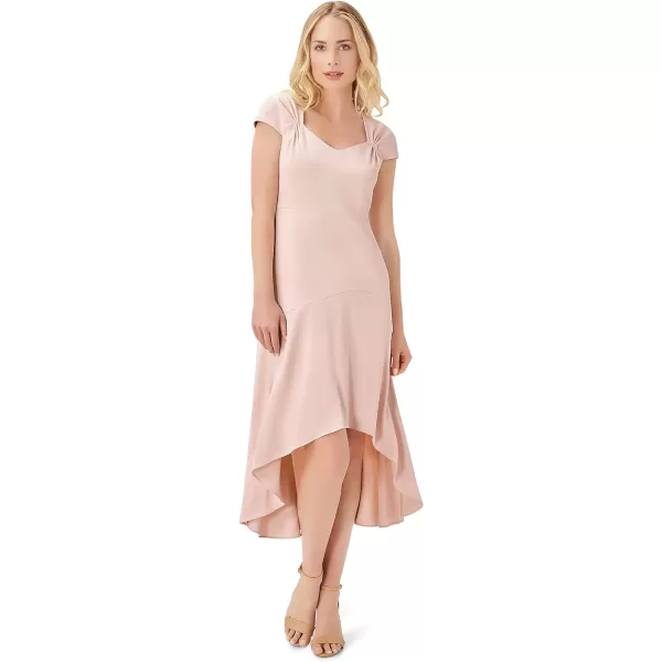 Adrianna Papell Womens Divine Crepe High Low DressJoyful Blush