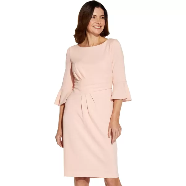 Adrianna Papell Womens Rio Knit Draped Sheath DressSoft Blush