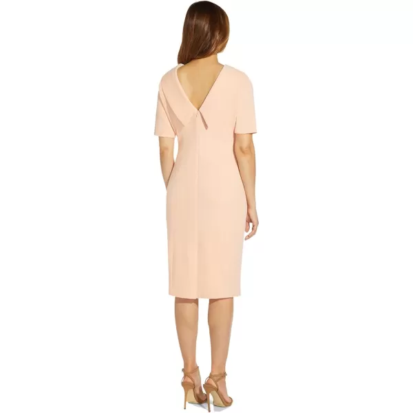 Adrianna Papell Womens Roll Neck Sheath with V BackBlush