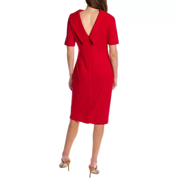 Adrianna Papell Womens Roll Neck Sheath with V BackRed