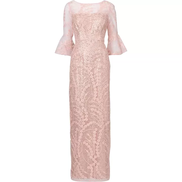 Adrianna Papell Womens Sequin Embroidered GownBlush Pearl