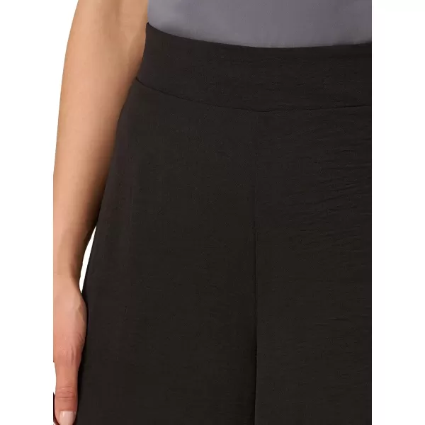 Adrianna Papell Womens Textured Satin Pull on PantBlack