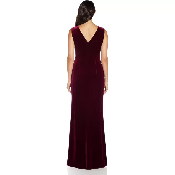 Adrianna Papell Womens Velvet Mermaid GownBurgundy