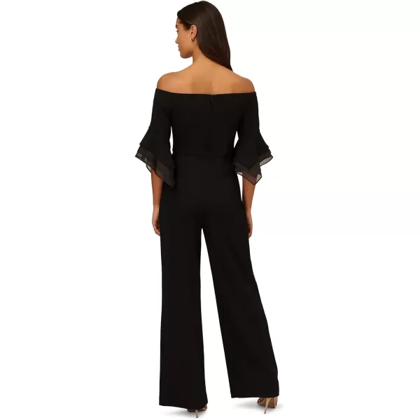 Adrianna Papell womens Organza Crepe JumpsuitBlack