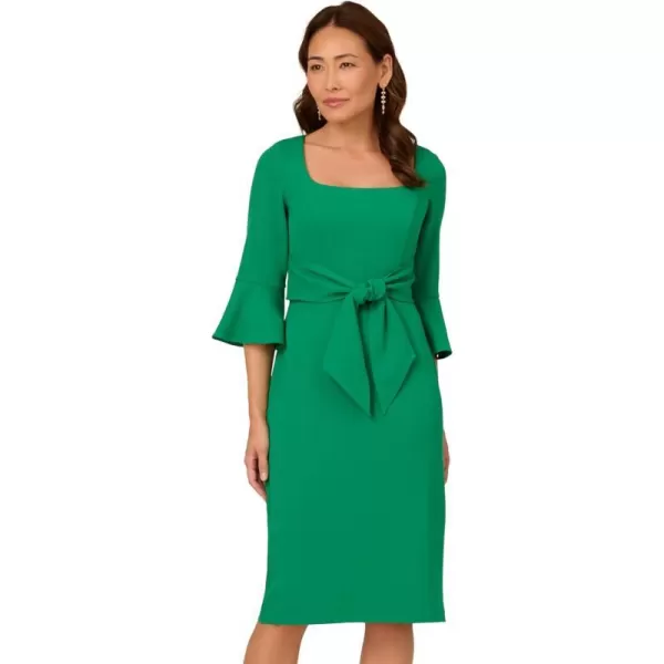 Adrianna Papell Womens Bell Sleeve TieVivid Green