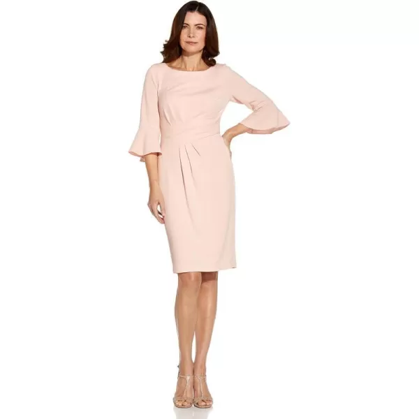 Adrianna Papell Womens Rio Knit Draped Sheath DressSoft Blush