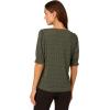 imageAdrianna Papell Womens Elbow Smocked Sleeve and Shoulder Printed TopDeep Forest Animal Ditsy