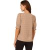 imageAdrianna Papell Womens Elbow Smocked Sleeve and Shoulder Printed TopSand Animal Ditsy