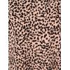 imageAdrianna Papell Womens Elbow Smocked Sleeve and Shoulder Printed TopTan Shadow Leopard