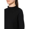 imageAdrianna Papell Womens Mock Neck Step Hem SweaterBlack