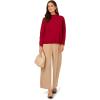 imageAdrianna Papell Womens Mock Neck Step Hem SweaterCranberry