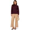 imageAdrianna Papell Womens Mock Neck Step Hem SweaterPlum