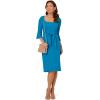 imageAdrianna Papell Womens Bell Sleeve Tie Front DressDeep Cerulean