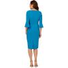 imageAdrianna Papell Womens Bell Sleeve Tie Front DressDeep Cerulean