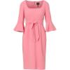 imageAdrianna Papell Womens Bell Sleeve Tie Front DressFaded Rose