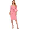 imageAdrianna Papell Womens Bell Sleeve Tie Front DressFaded Rose